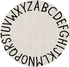 Round Abc Natural-Negro/Natural-Black Home Kids Decor Rugs And Carpets Round Rugs Creme Lorena Canals*Betinget Tilbud