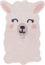 Washable Rug - Smile Like A Llama Home Kids Decor Rugs And Carpets Asymmetric Rugs Cream Lorena Canals