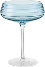 Champagne Coupe Triple Cut Home Tableware Glass Champagne Glass Blue LOUISE ROE