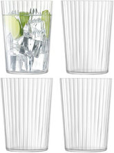 Gio Line Tumbler Set 4 Home Tableware Glass Drinking Glass Nude LSA International