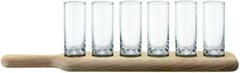 Paddle Vodka Set & Oak Paddle Home Tableware Glass Shot Glass Nude LSA International