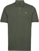 Textured Tipped Polo Shirt Tops Polos Short-sleeved Green Lyle & Scott