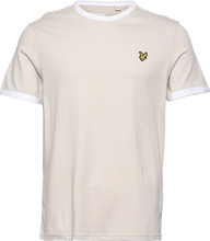 Ringer T-Shirt T-shirts Short-sleeved Creme Lyle & Scott*Betinget Tilbud