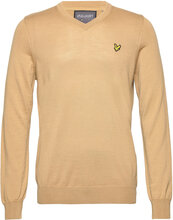Golf V Neck Pullover Sport Knitwear V-necks Brown Lyle & Scott Sport