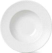 Rhombe Dyb Tallerken Home Tableware Plates Deep Plates White Lyngby Porcelæn