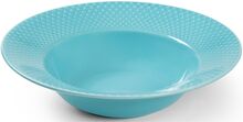 Rhombe Color Dyb Tallerken´ Home Tableware Plates Deep Plates Blue Lyngby Porcelæn