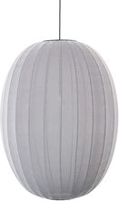 Knit-Wit 65 High Oval Pendant Home Lighting Lamps Ceiling Lamps Pendant Lamps Grey Made By Hand