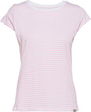 Organic Favorite Stripe Teasy T-shirts & Tops Short-sleeved Rosa Mads Nørgaard*Betinget Tilbud