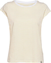 Organic Favorite Stripe Teasy T-shirts & Tops Short-sleeved Creme Mads Nørgaard*Betinget Tilbud