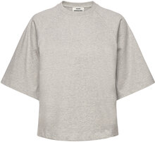 Heavy Single Trista Tee Tops T-shirts & Tops Short-sleeved Grey Mads Nørgaard