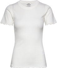 Pointella Trixa Tee Tops T-shirts & Tops Short-sleeved White Mads Nørgaard