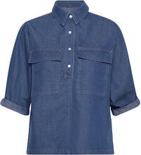 Soft Denim Hera Shirt Tops Shirts Denim Shirts Blue Mads Nørgaard