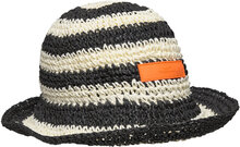Paper Straw Malou Hat Accessories Headwear Straw Hats Black Mads Nørgaard