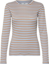 2X2 Cotton Stripe Tuba Tee Ls Tops T-shirts & Tops Long-sleeved Blue Mads Nørgaard