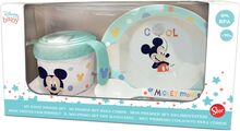 Disney Baby 3 Pcs Set In Gift Box Mickey Cool Like Mickey Home Meal Time Dinner Sets Multi/mønstret Mickey Mouse*Betinget Tilbud