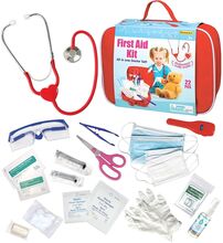 Doctor Set In Suitcase With 22 Pcs. Toys Role Play Kids Doctor Kit Multi/patterned Magni Toys