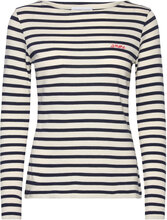 Colombier Ls Amore/Gots Tops T-shirts & Tops Long-sleeved Navy Maison Labiche Paris
