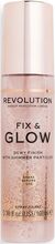 Revolution Fix & Glow Setting Spray Settingspray Sminke Nude Makeup Revolution*Betinget Tilbud