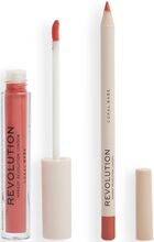 Revolution Lip Contour Kit Coral Babe Beauty WOMEN Makeup Lips Lip Tint Rosa Makeup Revolution*Betinget Tilbud