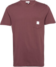Square Pocket T-Shirt T-shirts Short-sleeved Burgunder Makia*Betinget Tilbud