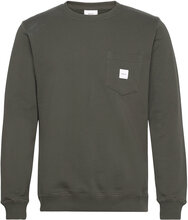 Square Pocket Sweatshirt Tops Sweat-shirts & Hoodies Sweat-shirts Green Makia