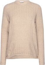 Mlana Vita L/S Knit Top 2F A. Pullover Beige Mamalicious*Betinget Tilbud