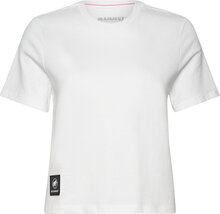 Mass T-Shirt Cropped Women Patch Sport T-shirts & Tops Short-sleeved White Mammut