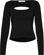 Open-Back Sweater Tops T-shirts & Tops Long-sleeved Black Mango
