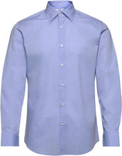 Slim Fit Stretch Cotton Suit Shirt Tops Shirts Business Blue Mango