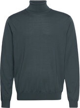 100% Merino Wool Sweater Tops Knitwear Turtlenecks Green Mango