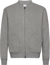 Wool-Blend Bomber Sweatshirt Tops Sweatshirts & Hoodies Sweatshirts Grey Mango