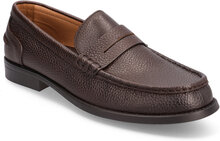 Moccasins With Leather Mask Loafers Flade Sko Brown Mango