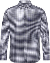 Gingham Check Cotton Shirt Tops Shirts Casual Navy Mango