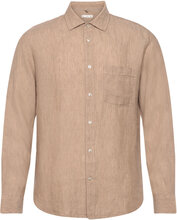 Classic Fit 100% Linen Shirt Tops Shirts Linen Shirts Beige Mango