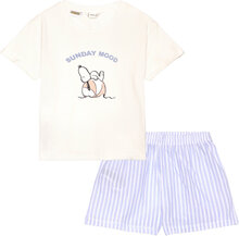 Snoopy Short Pyjamas Pyjamassæt Blue Mango