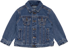 Cotton Denim Jacket Outerwear Jackets & Coats Denim & Corduroy Blue Mango