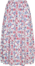 Printed Midi Skirt Skirts Knee-length & Midi Skirts Multi/patterned Mango