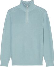 Pullover Long Sleeve Knitwear Half Zip Pullover Blå Marc O'Polo*Betinget Tilbud