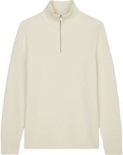 Pullover Long Sleeve Tops Knitwear Half Zip Jumpers White Marc O'Polo