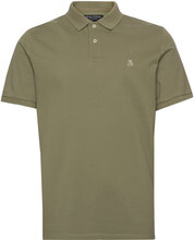 Polos Short Sleeve Tops Polos Short-sleeved Khaki Green Marc O'Polo