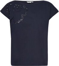 Jeansa Unikko Tops T-shirts & Tops Short-sleeved Navy Marimekko