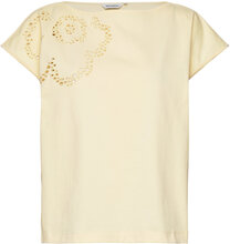 Jeansa Unikko Tops T-shirts & Tops Short-sleeved Yellow Marimekko