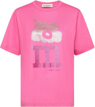 Erna Unikko Logo Sparkle T-shirts & Tops Short-sleeved Rosa Marimekko*Betinget Tilbud