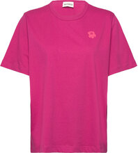 Erna Unikko Placement Tops T-shirts & Tops Short-sleeved Pink Marimekko