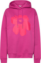Runoja Unikko Placement Tops Sweatshirts & Hoodies Hoodies Pink Marimekko