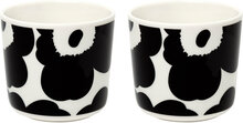 Unikko Coffee Cup 2Dl Without Holders 2Pieces Home Tableware Cups & Mugs Coffee Cups Svart Marimekko Home*Betinget Tilbud