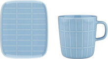 Tiiliskivi Mug 4 Dl+ Plate Home Tableware Plates Small Plates Blue Marimekko Home