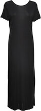 Frida Viscose Jersey Dress Dresses T-shirt Dresses Svart Marville Road*Betinget Tilbud