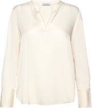 Violet Silk Blouse Tops Blouses Long-sleeved Cream Marville Road