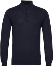 Maklint Knitwear Long Sleeve Knitted Polos Marineblå Matinique*Betinget Tilbud